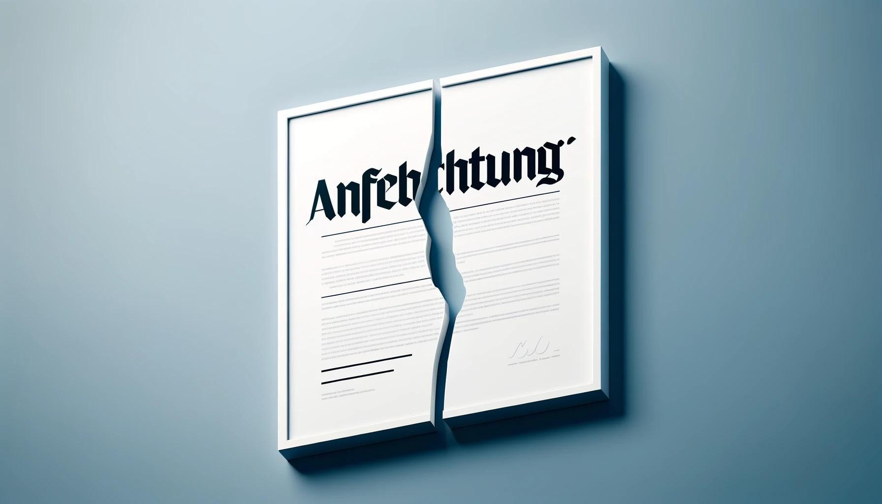 You are currently viewing Anfechtung eines Vertrages